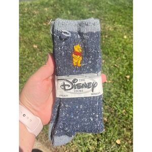 NEW The Disney Store Vintage Womens Knit Winnie the Pooh Wool Blend Socks